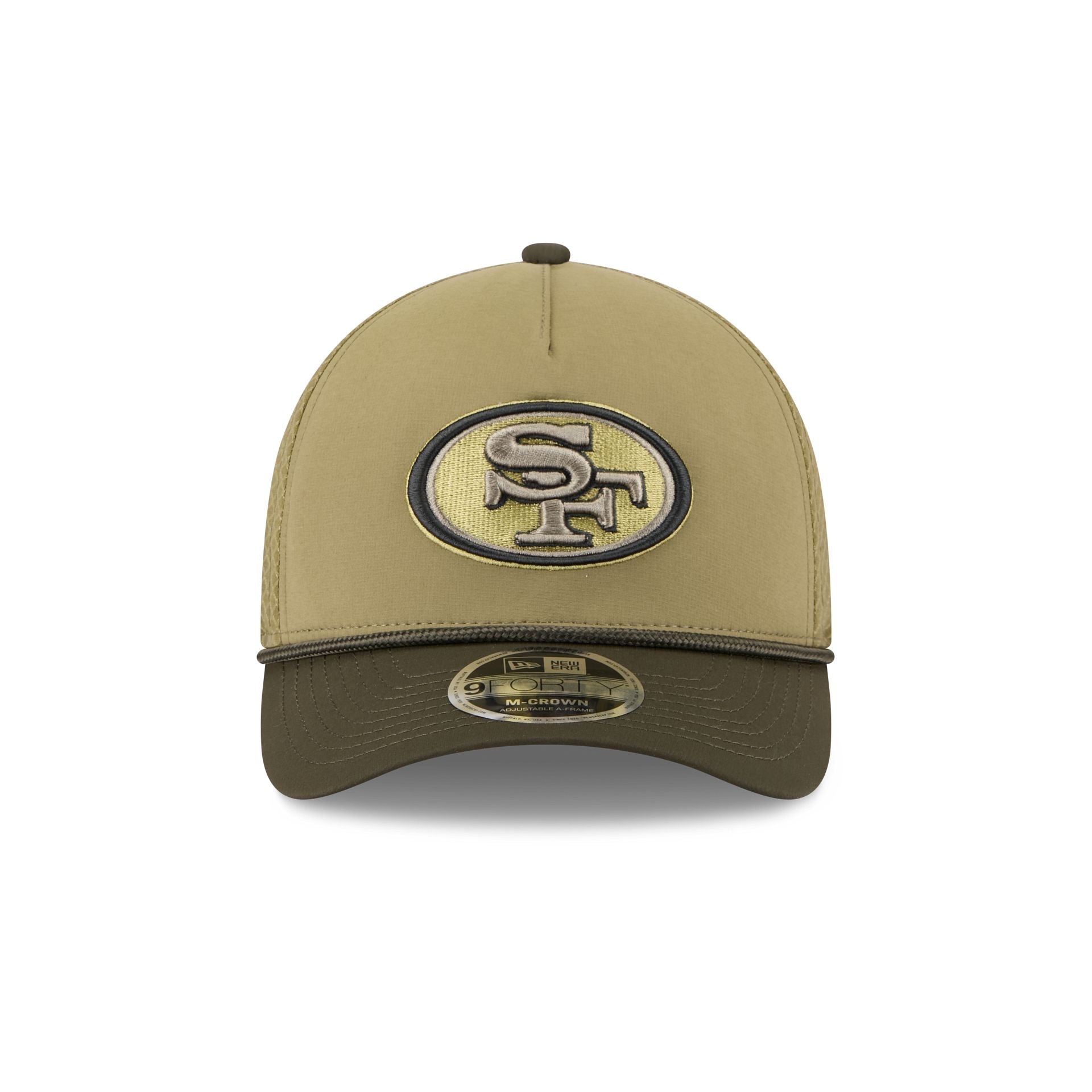San Francisco 49ers 2025 Salute to Service 9FORTY M-Crown A-Frame Trucker Hat