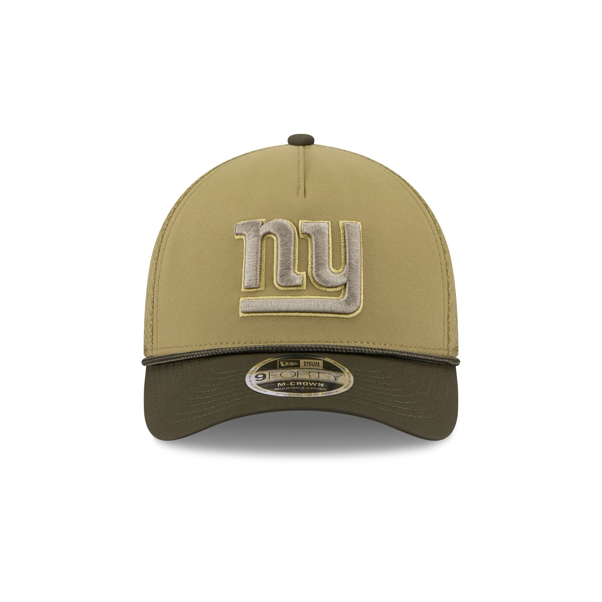 New York Giants 2025 Salute to Service 9FORTY M-Crown A-Frame Trucker Hat