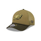 Philadelphia Eagles 2025 Salute to Service 9FORTY M-Crown A-Frame Trucker Hat