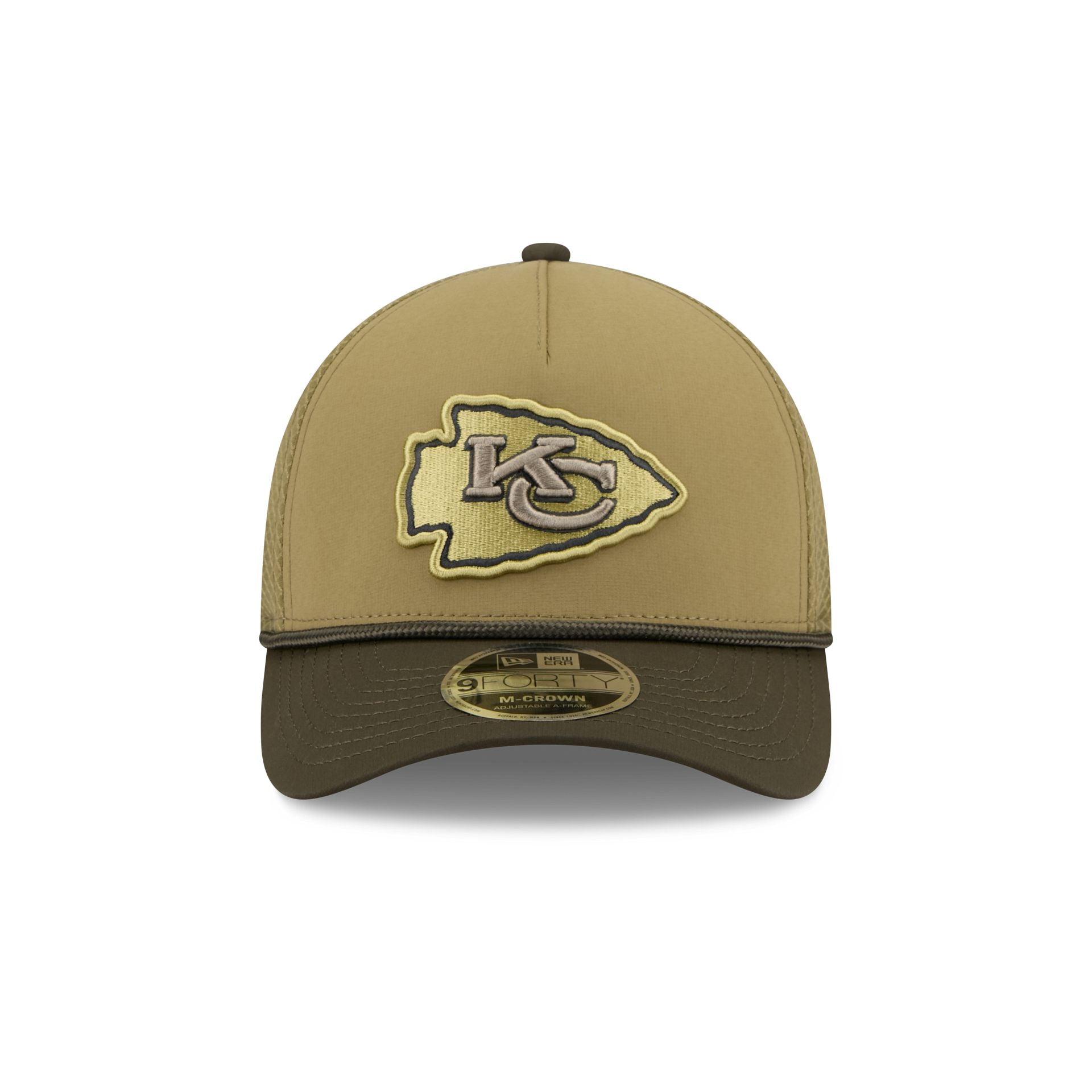 Kansas City Chiefs 2025 Salute to Service 9FORTY M-Crown A-Frame Trucker Hat