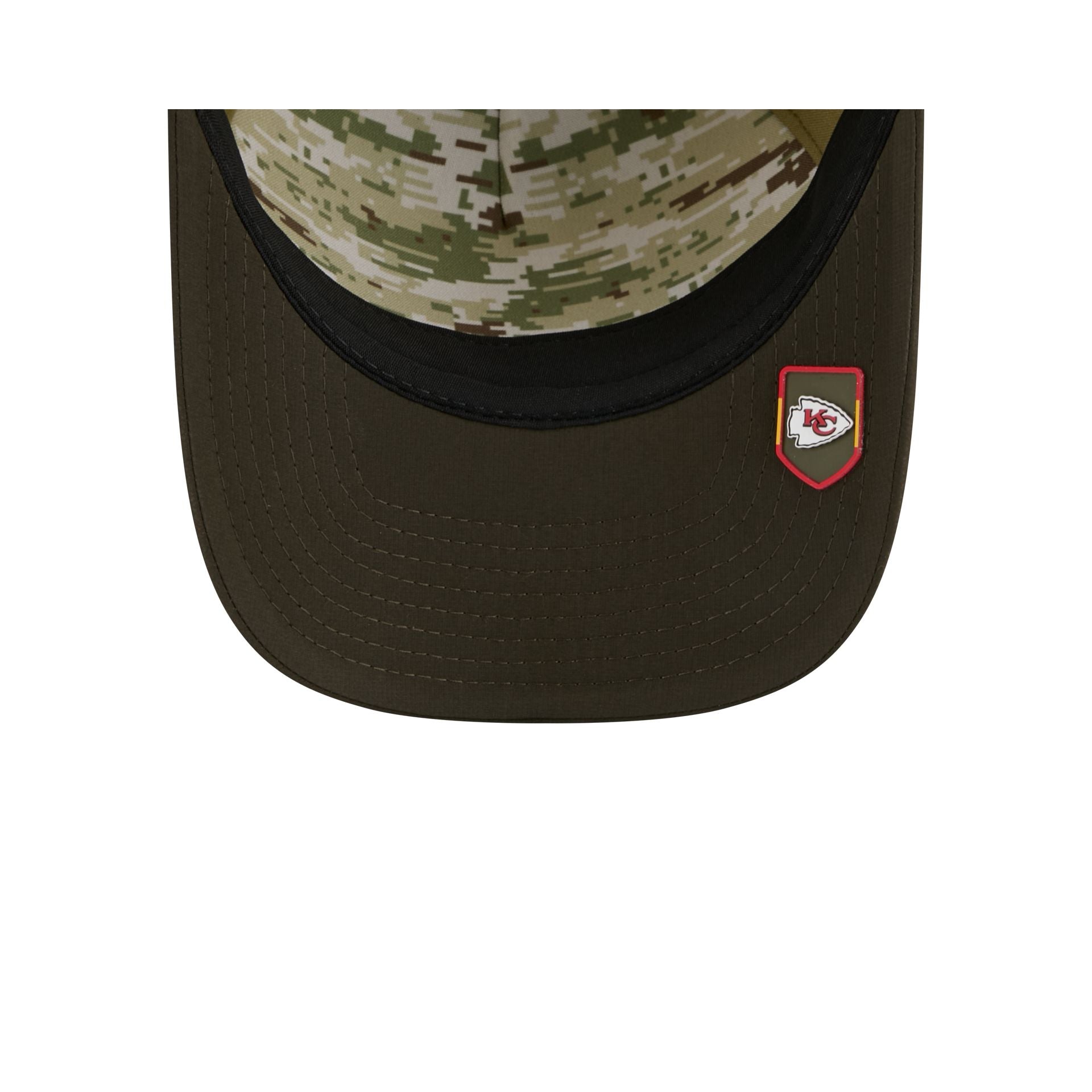 Kansas City Chiefs 2025 Salute to Service 9FORTY M-Crown A-Frame Trucker Hat