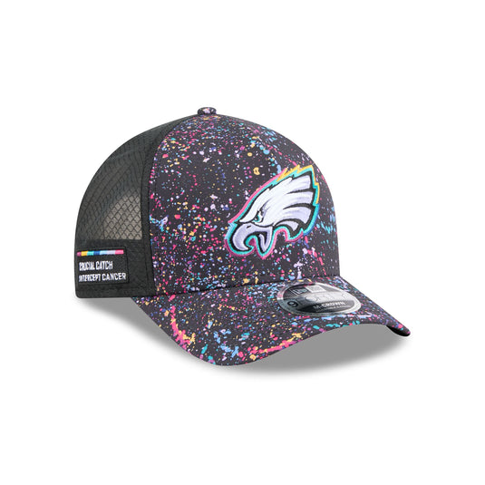 Philadelphia Eagles 2025 Crucial Catch 9FORTY M-Crown A-Frame Trucker Hat - New Era Cap