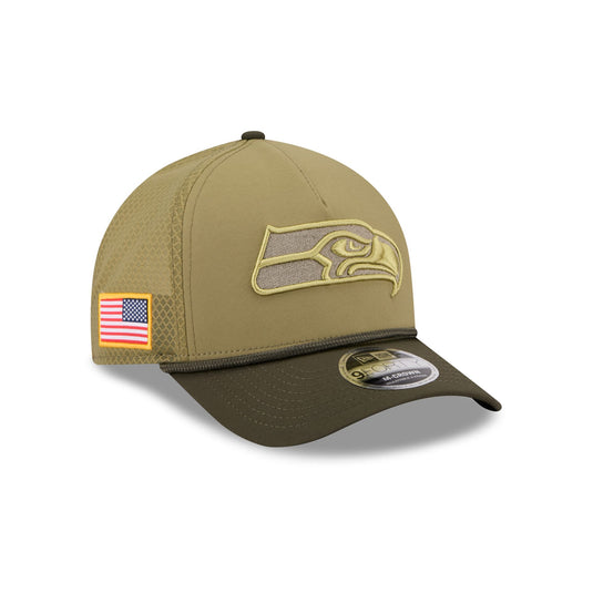 Seattle Seahawks 2025 Salute to Service 9FORTY M-Crown A-Frame Trucker Hat - New Era Cap
