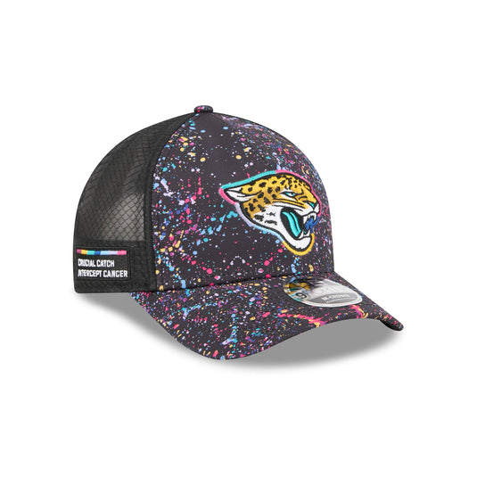 Jacksonville Jaguars 2025 Crucial Catch 9FORTY M-Crown A-Frame Trucker Hat - New Era Cap