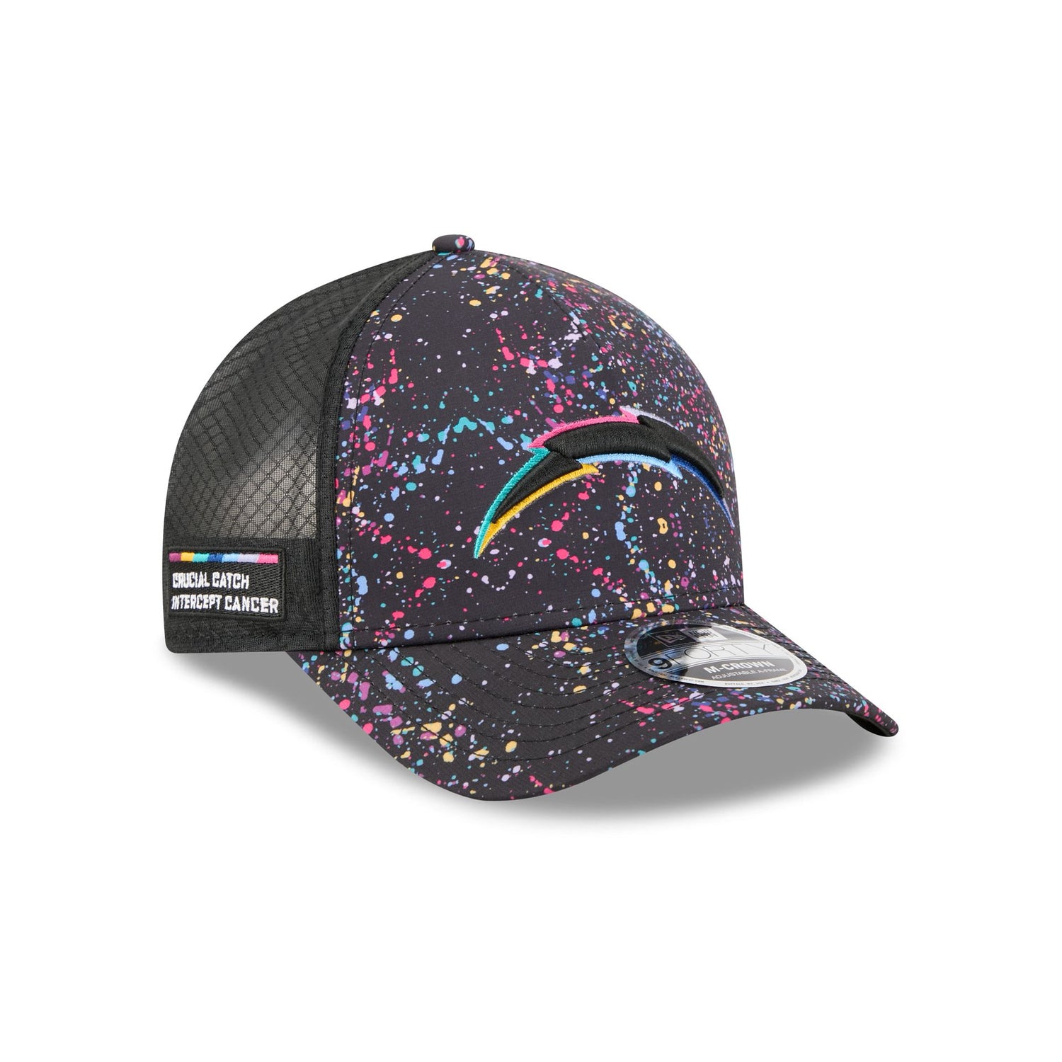 Los Angeles Chargers 2025 Crucial Catch 9FORTY M-Crown A-Frame Trucker Hat