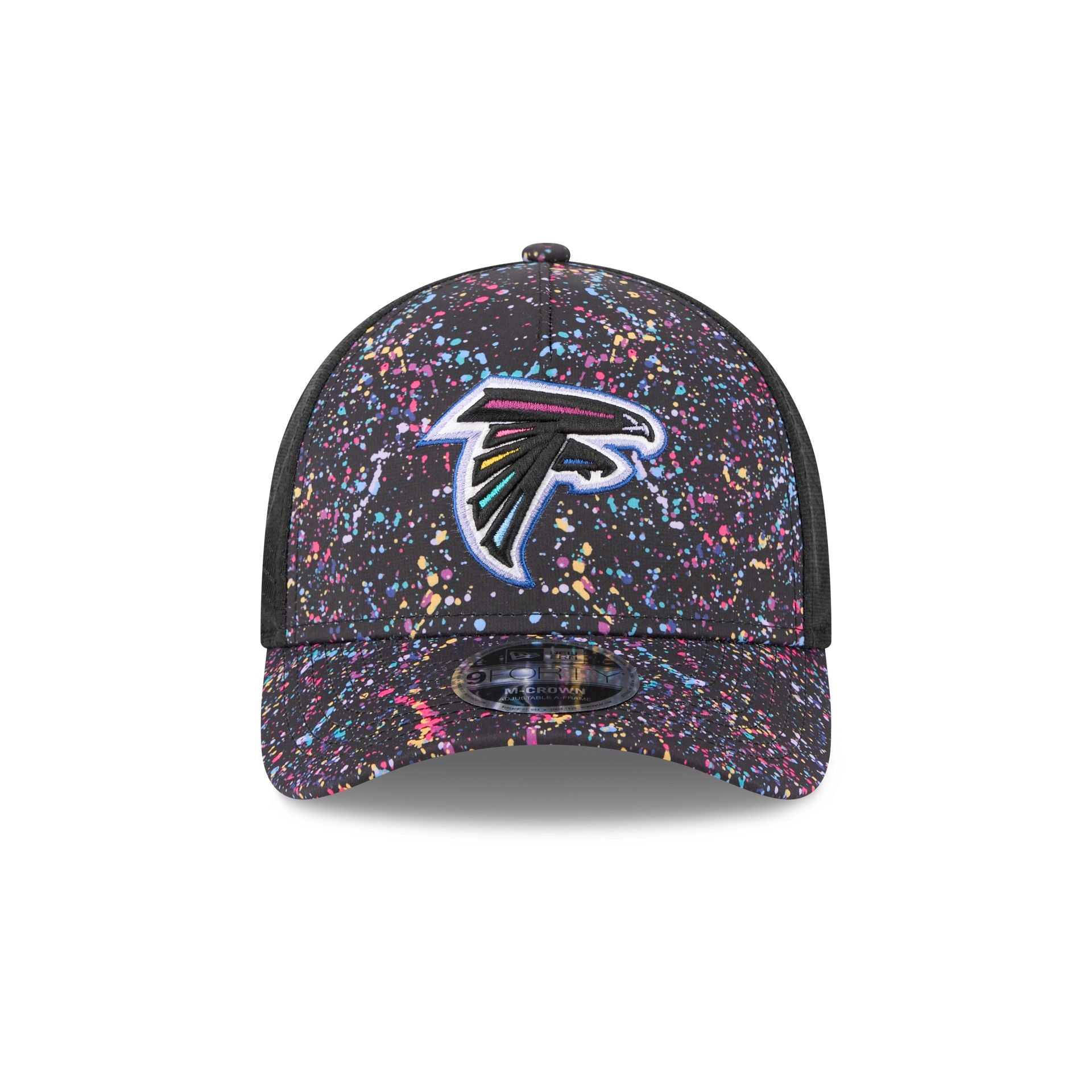 Atlanta Falcons 2025 Crucial Catch 9FORTY M-Crown A-Frame Trucker Hat