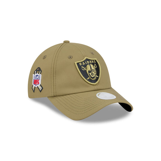 Las Vegas Raiders 2025 Salute to Service Women's Open Back Ponytail Hat - New Era Cap
