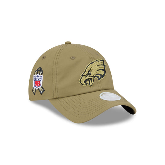 Philadelphia Eagles 2025 Salute to Service Women's Open Back Ponytail Hat - New Era Cap