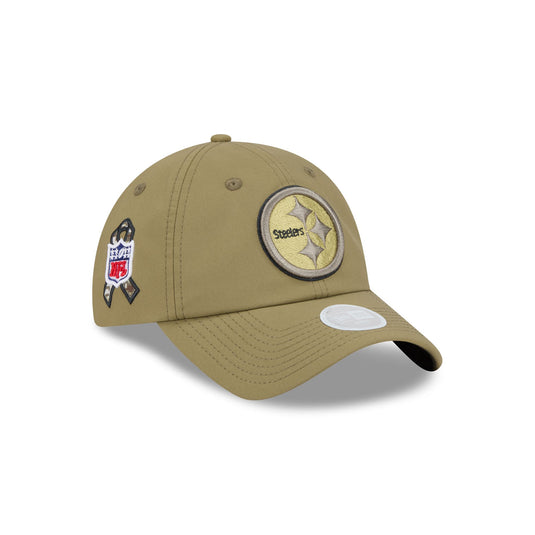 Pittsburgh Steelers 2025 Salute to Service Women's Open Back Ponytail Hat - New Era Cap