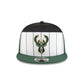 Milwaukee Bucks 2025 Tip-Off Split Panel 9FIFTY Snapback Hat