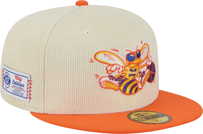 Charlotte Hornets 2025 City Edition Chrome White Corduroy 59FIFTY Fitted Hat