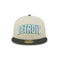 Detroit Pistons 2025 City Edition Chrome White Corduroy 59FIFTY Fitted Hat
