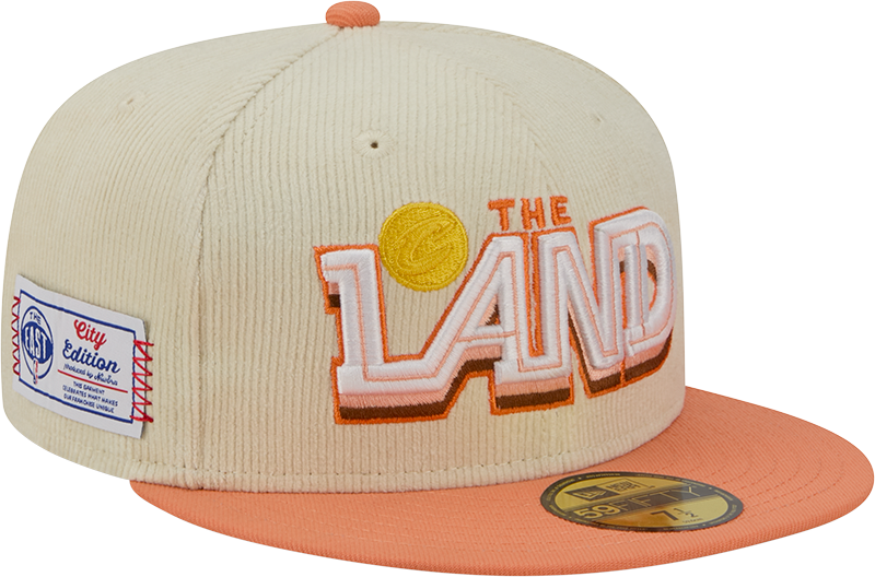 Cleveland Cavaliers 2025 City Edition Chrome White Corduroy 59FIFTY Fitted Hat