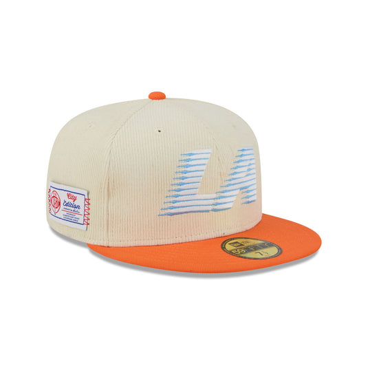 Los Angeles Clippers 2025 City Edition Chrome White Corduroy 59FIFTY Fitted Hat - New Era Cap