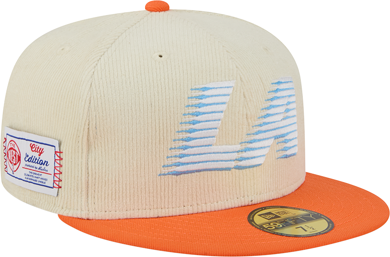 Los Angeles Clippers 2025 City Edition Chrome White Corduroy 59FIFTY Fitted Hat