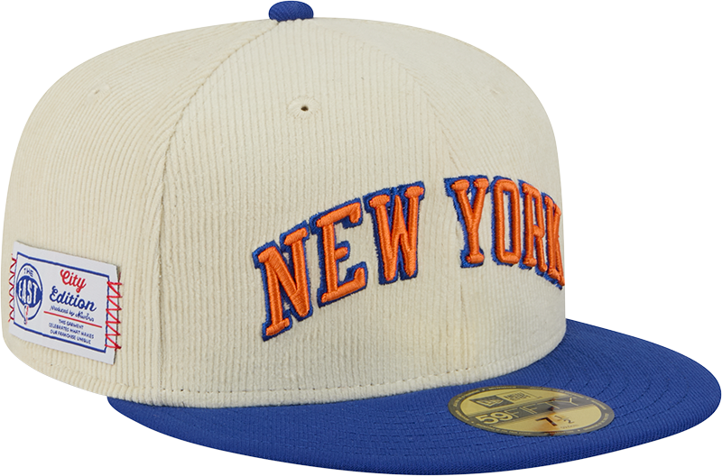 New York Knicks 2025 City Edition Chrome White Corduroy 59FIFTY Fitted Hat
