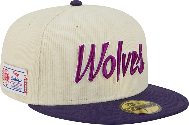 Minnesota Timberwolves 2025 City Edition Chrome White Corduroy 59FIFTY Fitted Hat