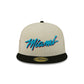 Miami Heat 2025 City Edition Chrome White Corduroy 59FIFTY Fitted Hat