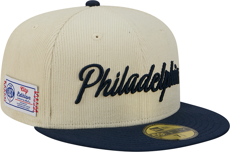 Philadelphia 76ers 2025 City Edition Chrome White Corduroy 59FIFTY Fitted Hat