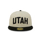 Utah Jazz 2025 City Edition Chrome White Corduroy 59FIFTY Fitted Hat