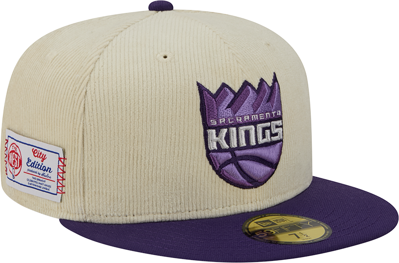 Sacramento Kings 2025 City Edition Chrome White Corduroy 59FIFTY Fitted Hat