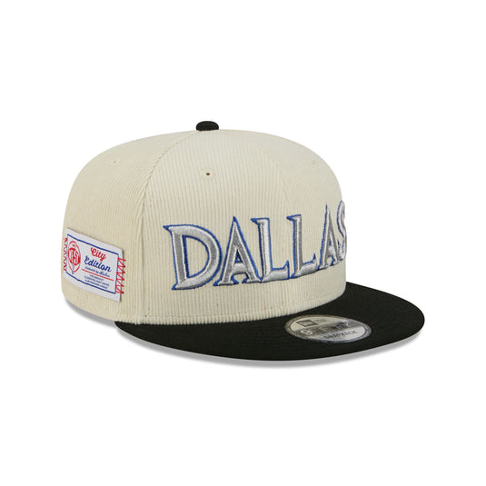 Dallas Mavericks 2025 City Edition Chrome White Corduroy 9FIFTY Snapback Hat - New Era Cap