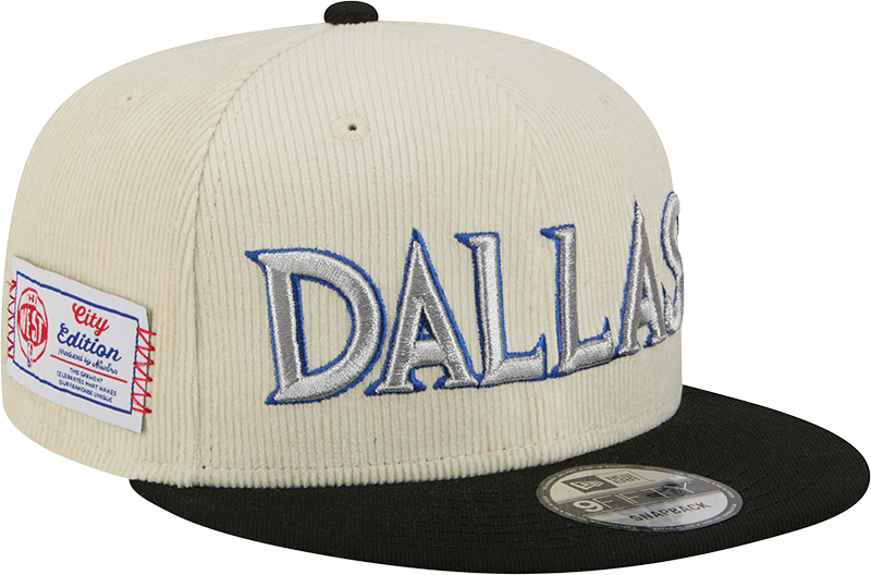 Dallas Mavericks 2025 City Edition Chrome White Corduroy 9FIFTY Snapback Hat
