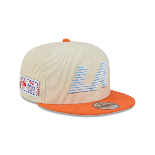Los Angeles Clippers 2025 City Edition Chrome White Corduroy 9FIFTY Snapback Hat - New Era Cap