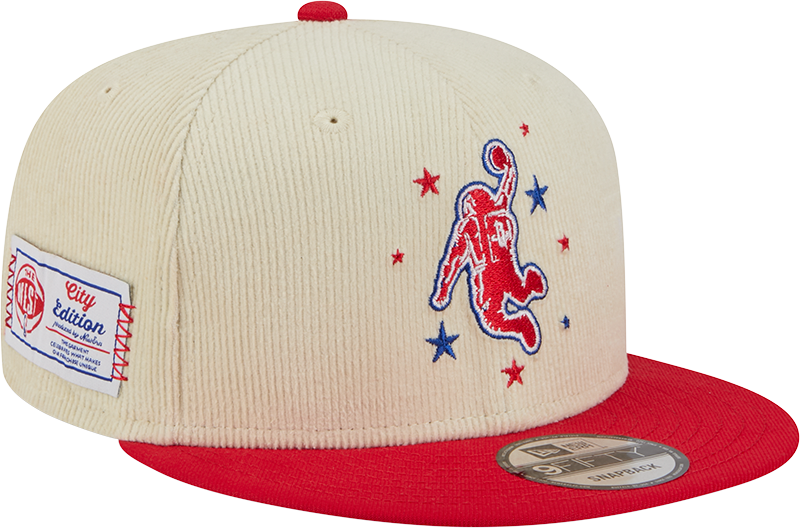 Houston Rockets 2025 City Edition Chrome White Corduroy 9FIFTY Snapback Hat