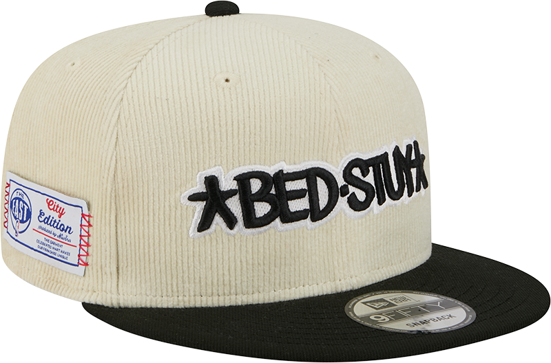 Brooklyn Nets 2025 City Edition Chrome White Corduroy 9FIFTY Snapback Hat