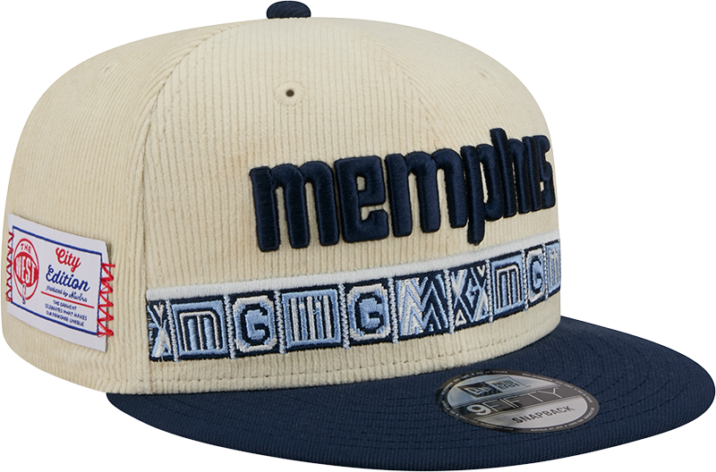 Memphis Grizzlies 2025 City Edition Chrome White Corduroy 9FIFTY Snapback Hat