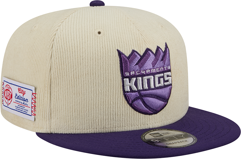 Sacramento Kings 2025 City Edition Chrome White Corduroy 9FIFTY Snapback Hat