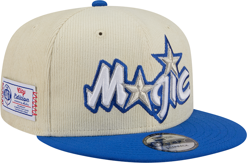 Orlando Magic 2025 City Edition Chrome White Corduroy 9FIFTY Snapback Hat