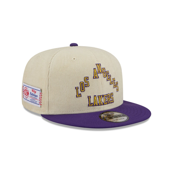 Los Angeles Lakers 2025 City Edition Chrome White Corduroy 9FIFTY