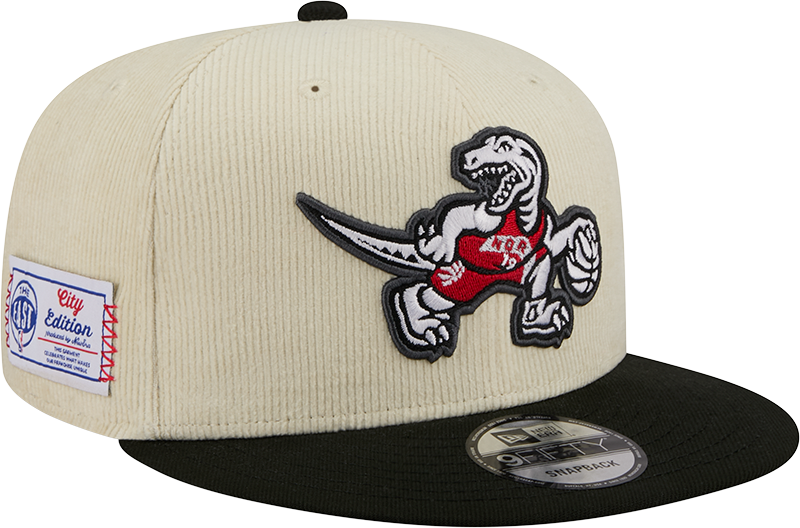Toronto Raptors 2025 City Edition Chrome White Corduroy 9FIFTY Snapback Hat
