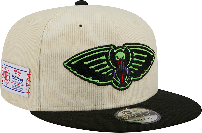 New Orleans Pelicans 2025 City Edition Chrome White Corduroy 9FIFTY Snapback Hat