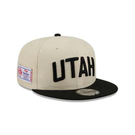 Utah Jazz 2025 City Edition Chrome White Corduroy 9FIFTY Snapback Hat - New Era Cap