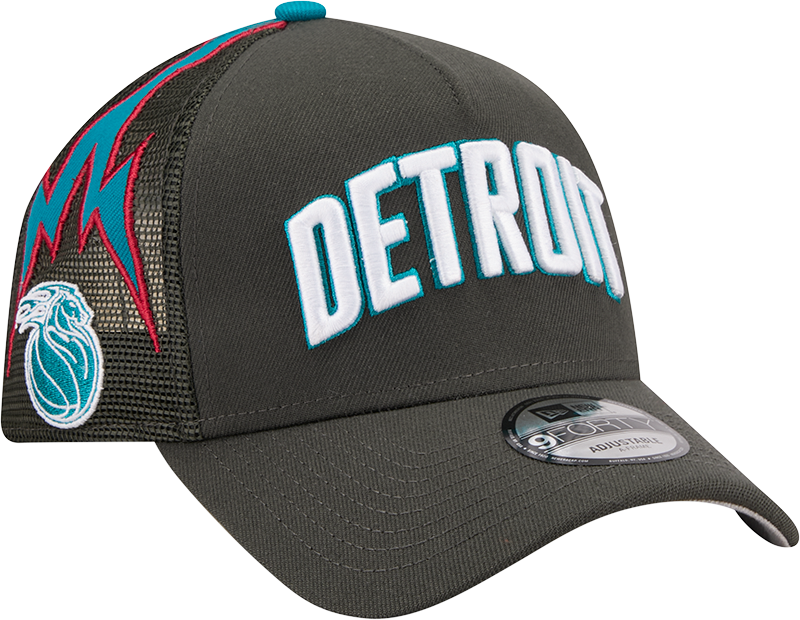 Detroit Pistons 2025 City Edition 9FORTY A-Frame Trucker Hat
