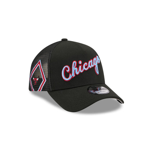 Chicago Bulls 2025 City Edition 9FORTY A-Frame Trucker Hat - New Era Cap