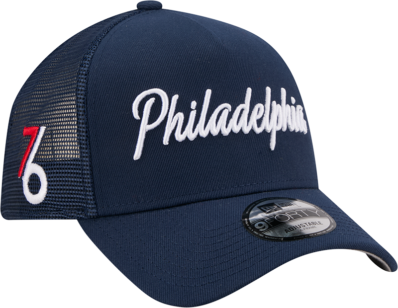 Philadelphia 76ers 2025 City Edition 9FORTY A-Frame Trucker Hat