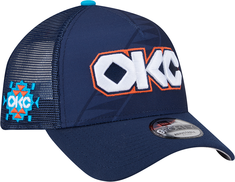 Oklahoma City Thunder 2025 City Edition 9FORTY A-Frame Trucker Hat
