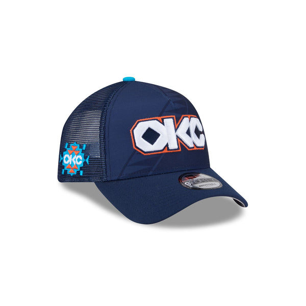 Oklahoma City Thunder 2025 City Edition 9FORTY A-Frame Trucker Hat