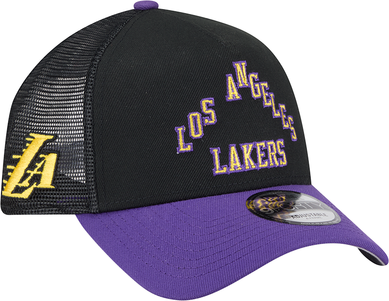 Los Angeles Lakers 2025 City Edition 9FORTY A-Frame Trucker Hat