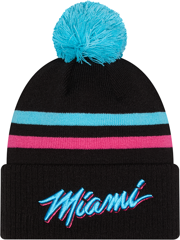 Miami Heat 2025 City Edition Pom Knit Hat