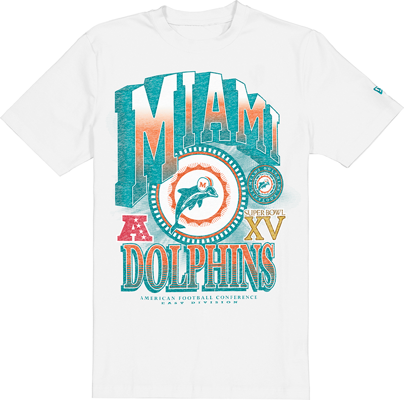 Miami Dolphins Sport Classics Dimensional White T-Shirt