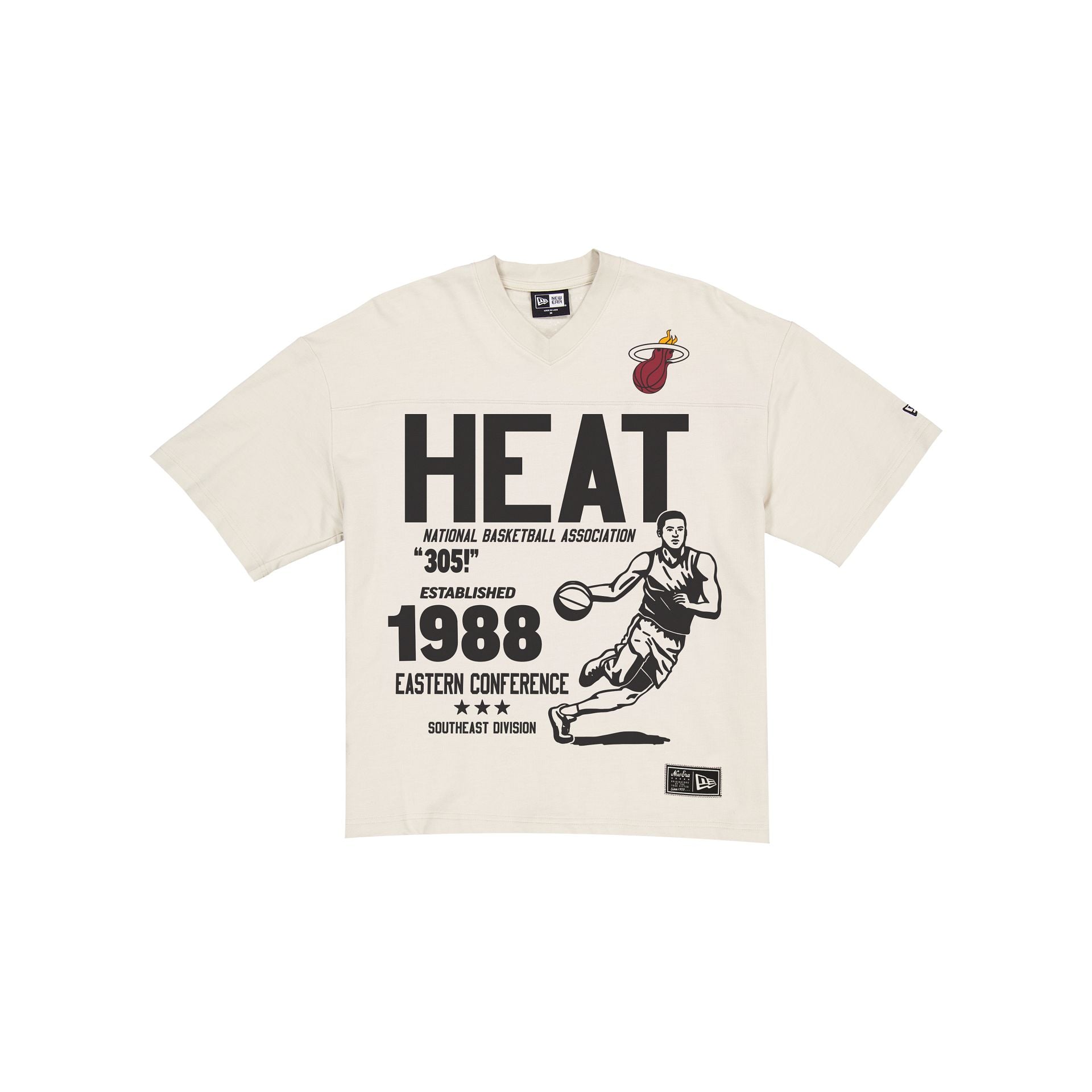 Miami Heat Throwback Prep Stone T-Shirt