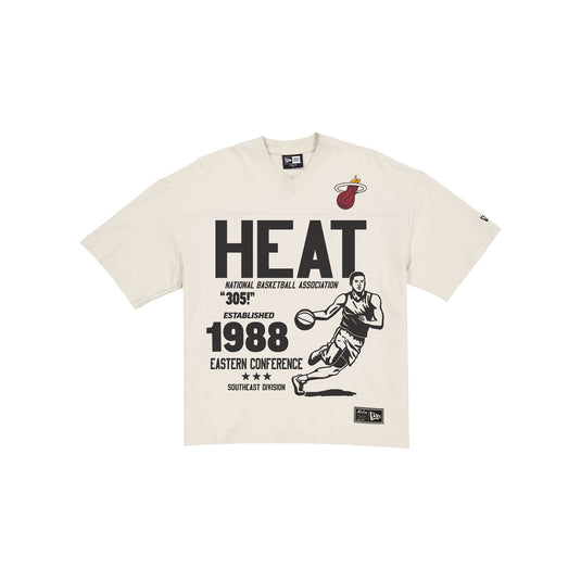 Miami Heat Throwback Prep Stone T-Shirt - New Era Cap