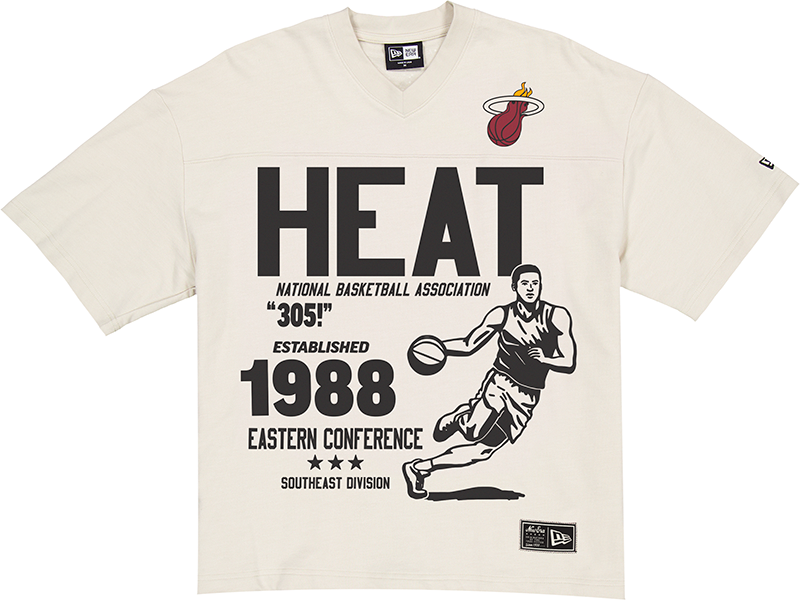 Miami Heat Throwback Prep Stone T-Shirt