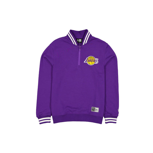 Los Angeles Lakers Throwback Prep Quarter Zip - New Era Cap