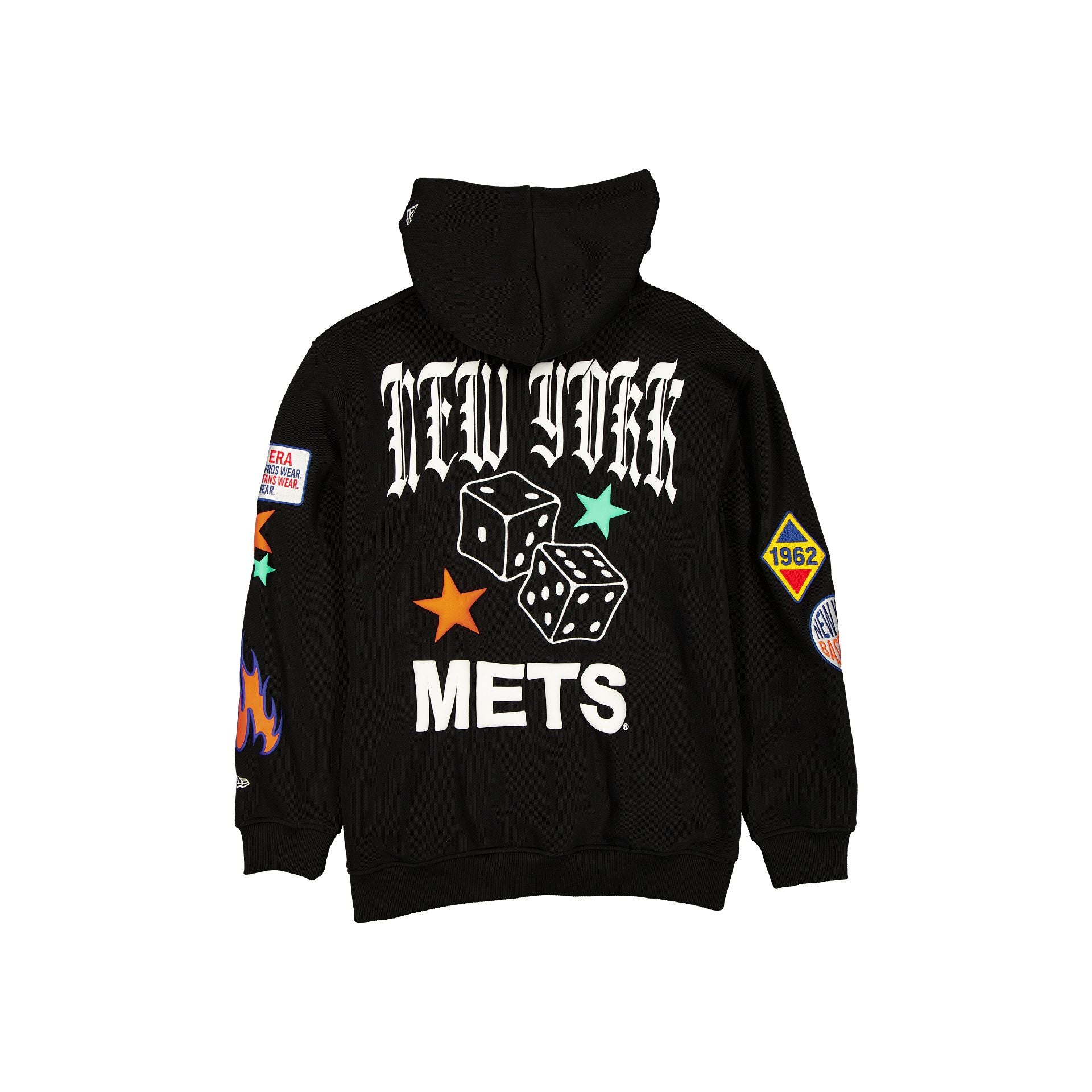 New York Mets Uptown Threads Black Hoodie